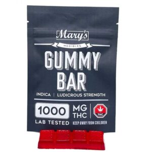 Mary’s Ludicrous Strength Gummy Bar Indica (1000mg)
