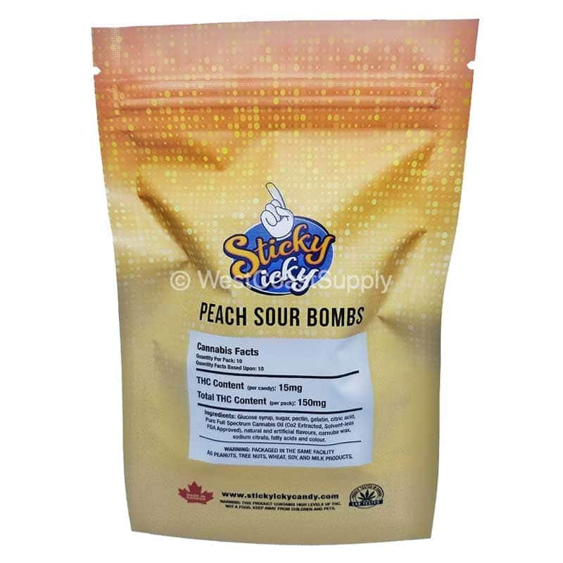 Sticky Icky Peach Sour Bombs 150mg